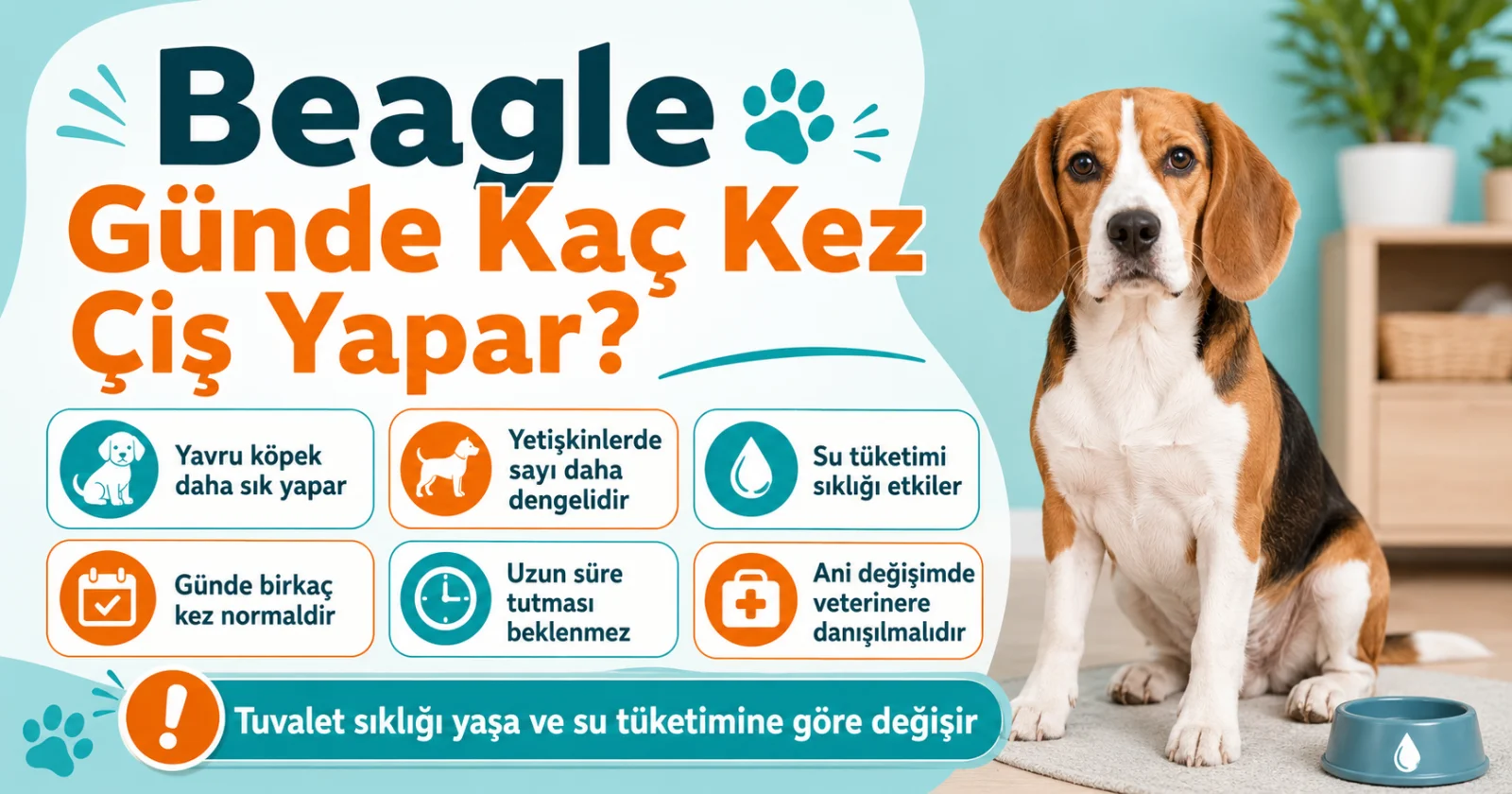 Beagle günde kaç kez çiş yapar?