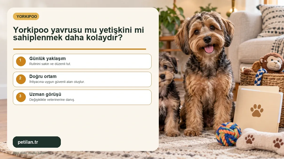 Yorkipoo yavrusu mu yetişkini mi sahiplenmek daha kolaydır?